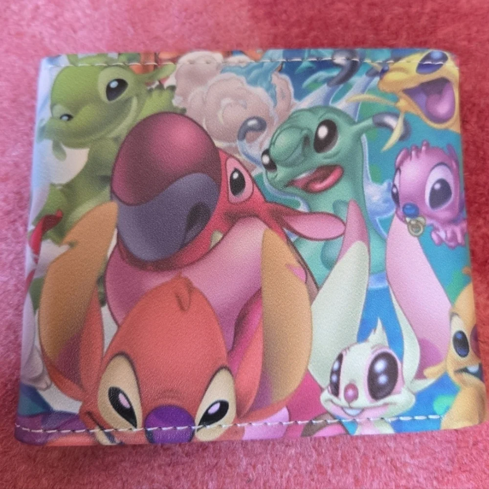 New lilo and stitch anime manga leather wallet